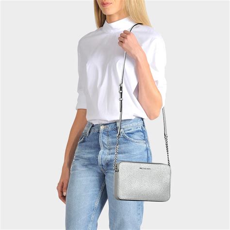 michael kors silver crossbody purse|Michael Kors Crossbody purse.